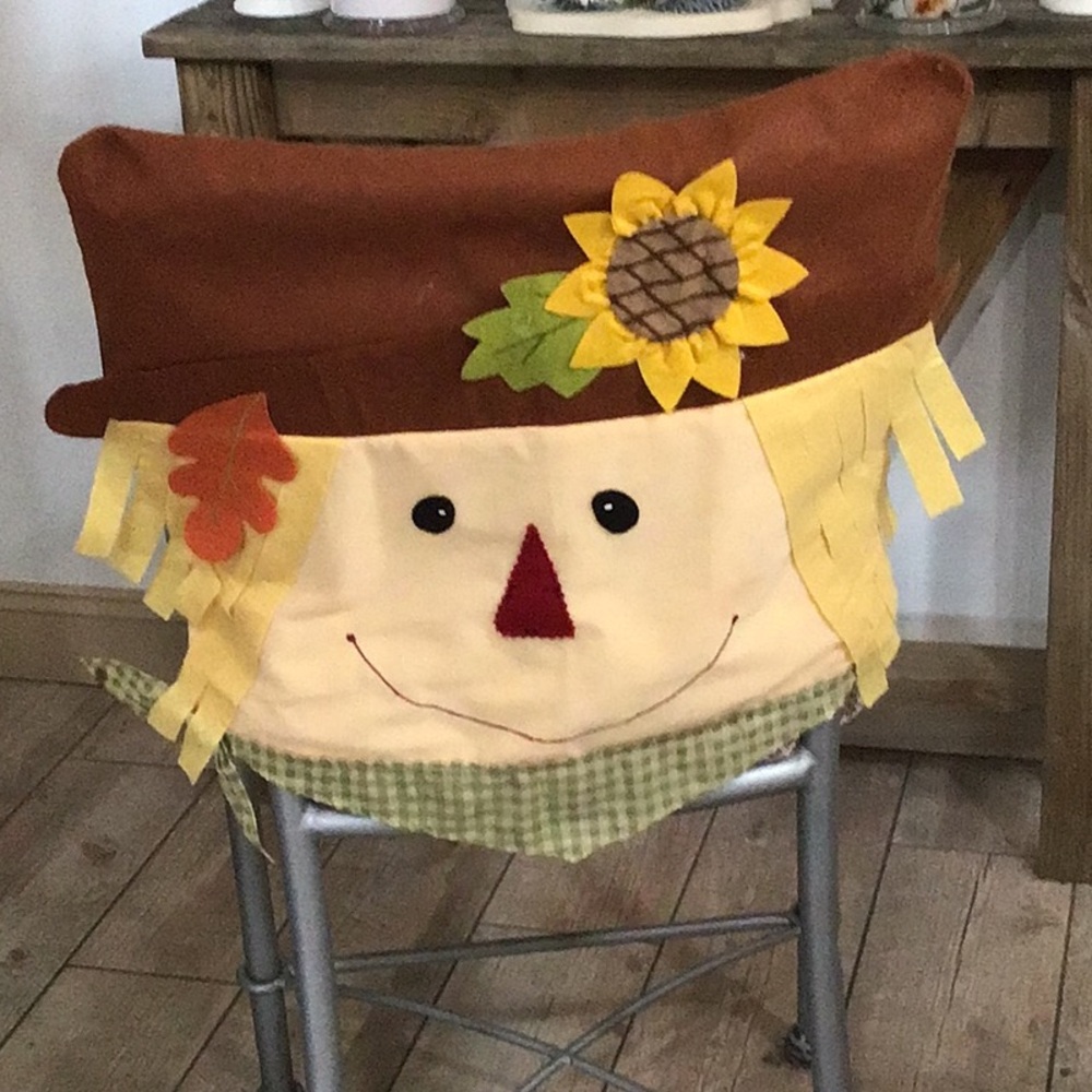 Chair back covers SCARECROW set of 6. Great fall decor